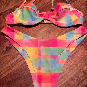 Kulani Kinis Red and Pink Bikini Swimwear